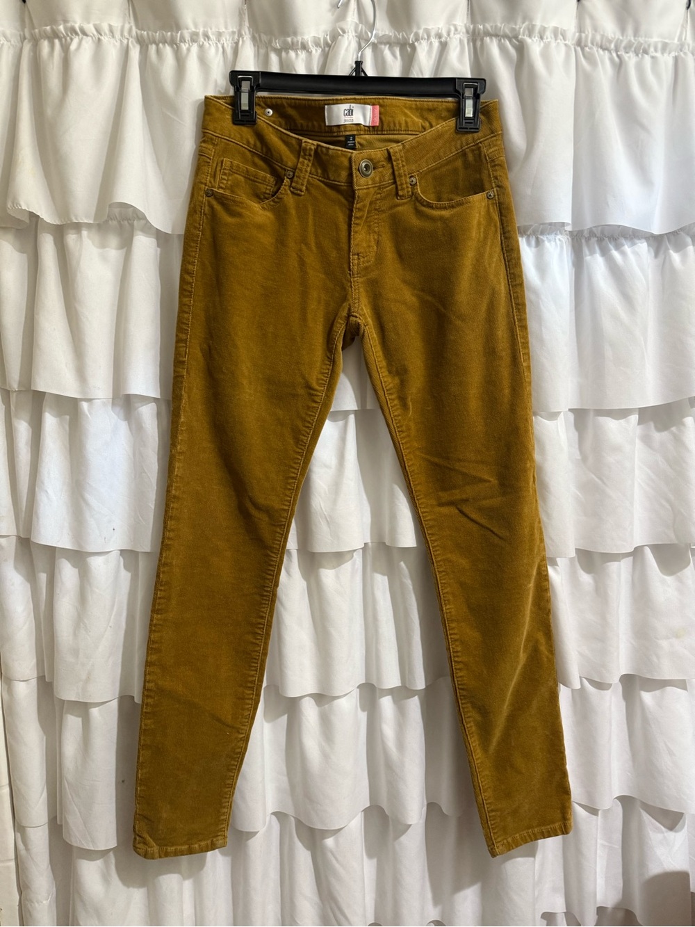 CAbi Skinny Corduroy Pants in Mustard Gold